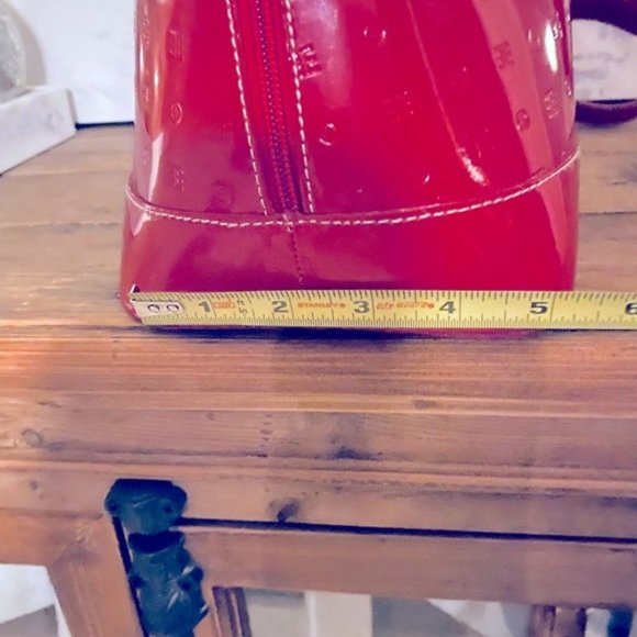 Arcadia Shiny Red Handbag or Shoulder Bag - Picture 5 of 6